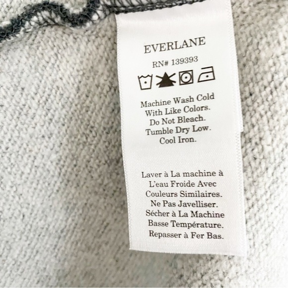 EVERLANE The Track Crewneck Sweatshirt Dark Heather Gray NWT - Picture 8 of 10
